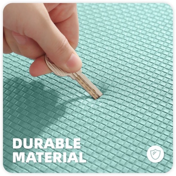 Kitchen Mat Floor Runner Rug 17"x79", Teal - Picture 4 of 9